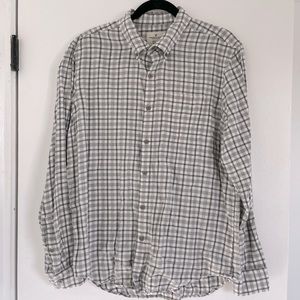 American Eagle seriously soft regular fit button up plaid shirt
